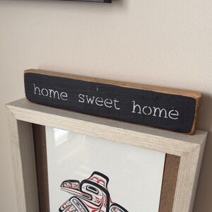 Black 'Home Sweet Home' Small Wooden Sign Decor